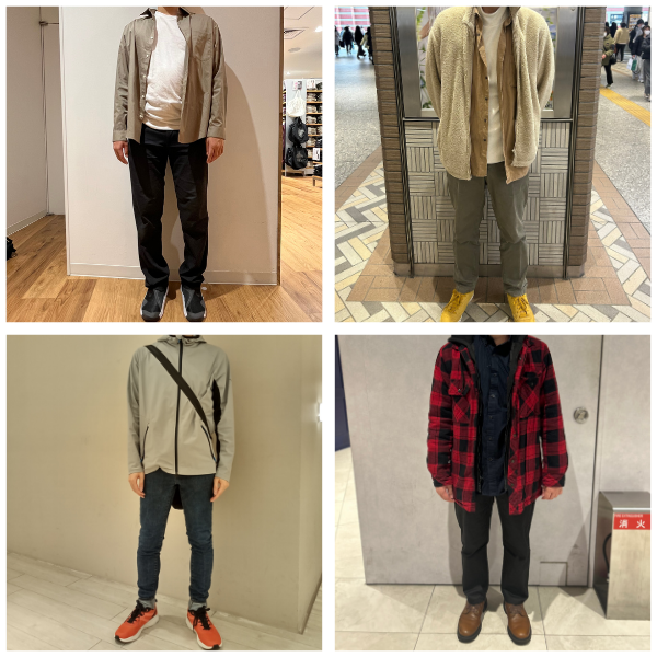 コーディネートプラン利用前の服装の例