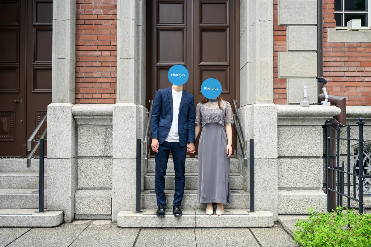 マッチングアプリのプロフィール写真をプロに変更してご結婚されたカップルの成婚フォト1