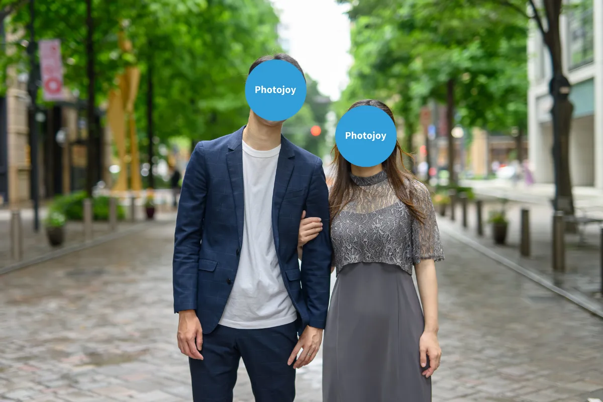 マッチングアプリのプロフィール写真をプロに変更してご結婚されたカップルの成婚フォト3