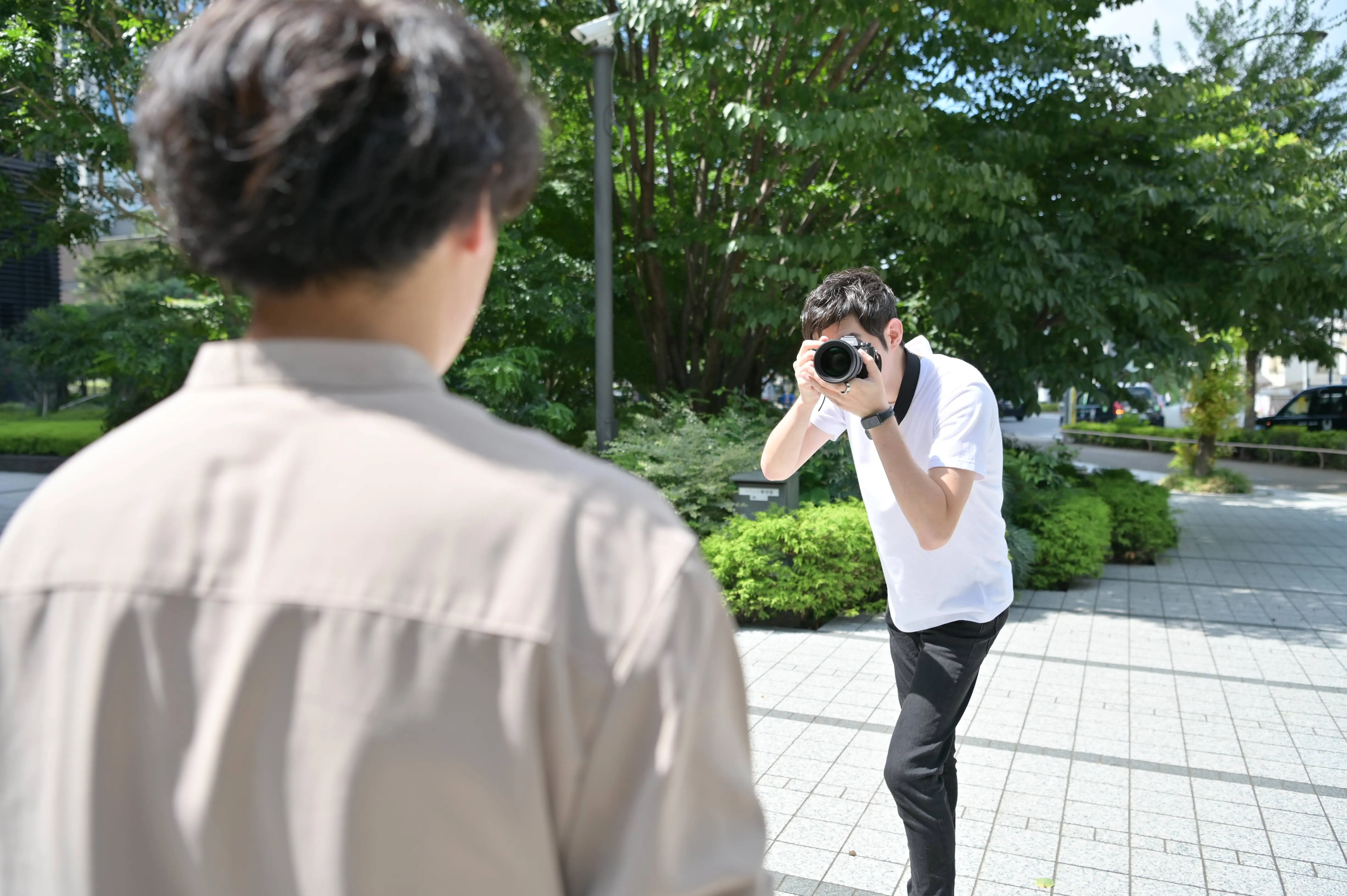 マッチングアプリ専門の出張撮影サービス「Photojoy」の撮影風景